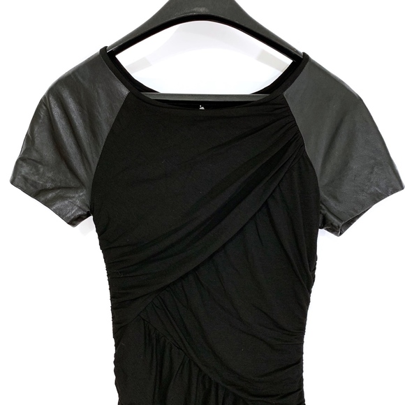 Elizabeth & James Black Draped Bodycon Dress - Picture 4 of 8